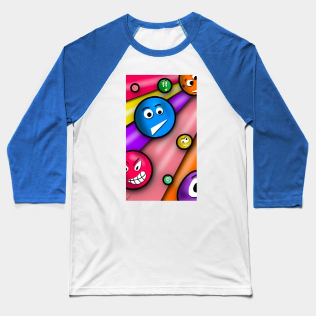 Flying Marbles Baseball T-Shirt by skrbly